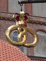 Bakery emblem in Ribe, Denmark.