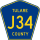 County Road J34 marker