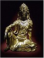 Seated Avalokiteshvara, 14th century. Gilt bronze, h. 38.5 cm. National Museum of Korea.