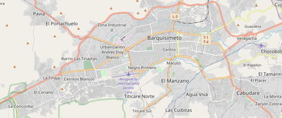 Mapa de localización de Barquisimeto