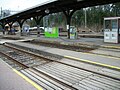 Low-lying platform at a station in the outskirts of Bern