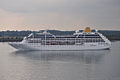 Adonia departing Southampton in 2011.