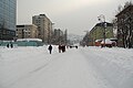 Winter scene at Hamdije Čemerlića at Grbavica