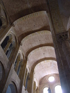 The vault at the Abbey Church of Saint Foy, Conques, France