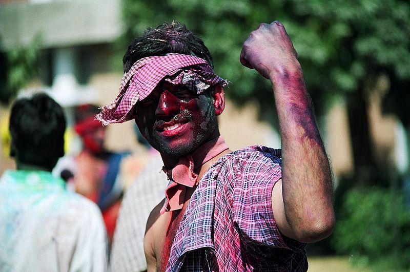 File:Young man celebrating Holi.JPG