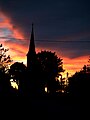 Church by sunset