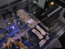 Two forms of RAF "Window" in a museum display cabinet.