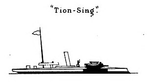 Изображение канонерки «Цзиньоу» («Тяньсин») в военно-морском справочнике того времени