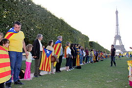 Vía Catalana en París, el 2 de septiembre de 2013