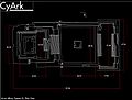 Plan of Monte Alban's System IV structure, cut from a 3D laser scan image.