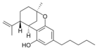 Chemical structure of Δ7-trans-isotetrahydrocannabinol.