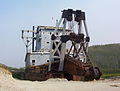 The 'business end' (excavator) of a Yukon dredge.