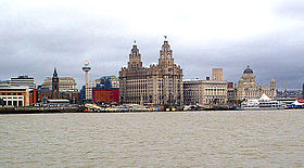 Liverpool skyline, as seen from across the River Mersey