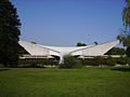 The Friedrich-Ebert-Halle (Eberthalle for short), general view, built by the Viennese architect, Roland Rainer, in 1965.