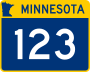 Trunk Highway 123 marker