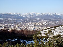 Magadan seen from the local mountains