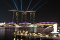 Marina Bay Sands with Singapore Merlion