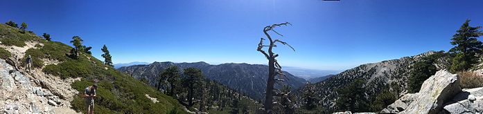 Panorama of LA just below Mt. Baldy summit