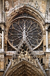 Central portal and rose window