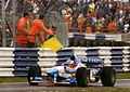 Alexander Wurz driving for Benetton at the 1997 British Grand Prix