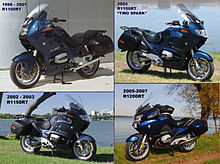 Four generations of BMW RT motorcycles