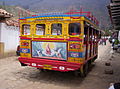 Rear view of a "Chiva" in Villa de Leyva, Boyacá.