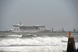 MS Empress, in her Cordelia Cruises livery in August 2022