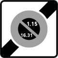 372.2 End of semi-monthly alternating one-sided parking zone