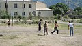 Children playing football