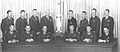 14 of the 17 MOL astronauts: Top row L-R: Herres, Hartsfield, Overmyer, Fullerton, Crippen, Peterson, Bobko, Abrahamson. Bottom Row L-R: Finley, Lawyer, Taylor, Crews, Neubeck, Truly (USAF)