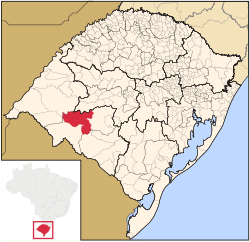 Location in Rio Grande do Sul state