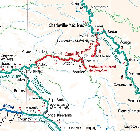 Location of Canal des Ardennes