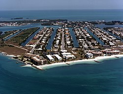 Aerial view of Key Colony Beach, October 1987