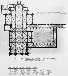 Planta del grupo catedralicio a principios del siglo XX