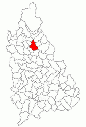 Location in Dâmbovița County