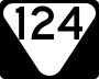 State Route 124 marker