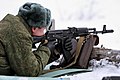 VDV soldier firing an AK-74M rifle.