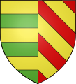 1486-1546: party 1st gold and sinople fess of six pieces; 2nd gules with three gold bands, which is from Uzès