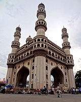 Charminar at Old City in Hyderabad, India.