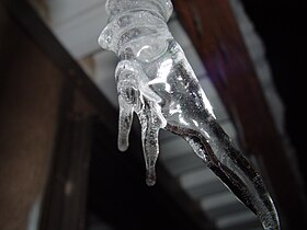 Close up of an icicle