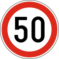 В26 Speed limit (50 km/h)