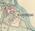 Marchegg. Franziszeische Landesaufnahme 2nd Military Survey c1835