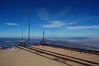 End of track at the summit