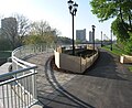 View downstream along promenade of newly reconstructed West Dyke, Spring 2008