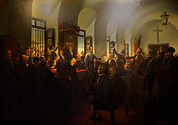 Pintura de Pedro Alonso sobre el Cabildo abierto de 1808.