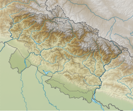 Map showing the location of Pindari