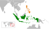 Location map for Indonesia and the Philippines.