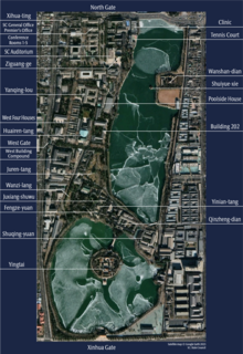 Zhongnanhai layout with English labels