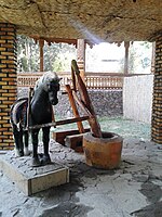 Folk architecture area of the botanical gardens