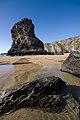 Image 35Low tide at Bedruthan Steps (from Geography of Cornwall)